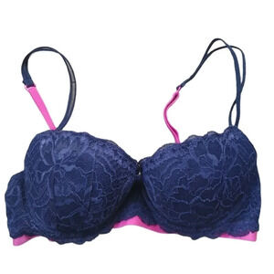Pink by Victoria Secret Lace Push Up Bra,  32C